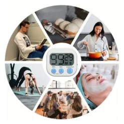Digital kökstimer med stor skärm, multifunktionell batteridriven elektronisk matlagningstimer