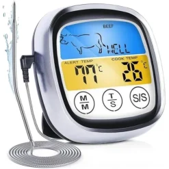 Digital Stektermometer med Lättavläst Pekskärm och Larm