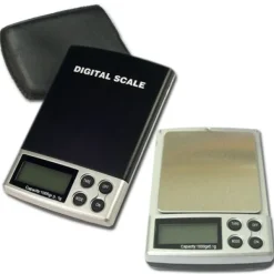 Digitalvåg i fickformat, upp till 1000 gram, bakgrundsbelyst