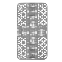 Diskbänksmattor Silikon Anti-halk Värmebeständig 66x35cm Stor storlek Fyrkantig ihålig diskbänksskydd för kök Grå