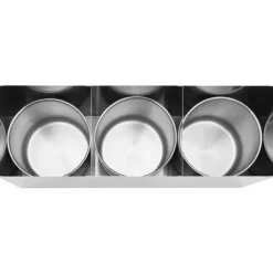 Dressingbehållare i rostfritt stål med pump - 3 x 3,5 L | Färg: Silver | Storlek: 3 x 3,5 L