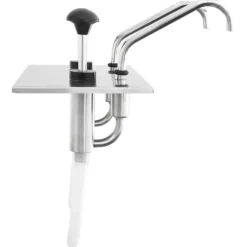 Dressingbehållare i rostfritt stål med pump - Såsförvaring | Färg: Silver | Storlek: 2 x 3,5 L