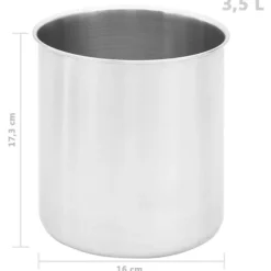 Dressingbehållare i rostfritt stål med pump - Såsförvaring | Färg: Silver | Storlek: 2 x 3,5 L