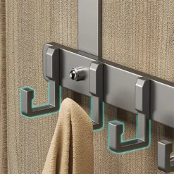 Dörrhängare i aluminium med 5 krokar – 32 cm