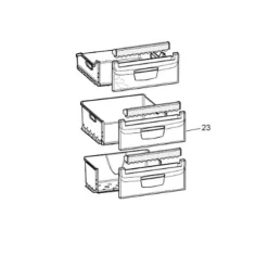 Dörrpanel - FRONTSKÅP FÖR FROST - LXH 430X240 - Originaldel - Kyl-frysskåp - Tillbehör