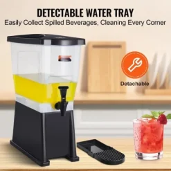 Dryckesdispenser 3 gallon, plast med tapplock, fest, juice, iste, citronläsk, vatten, perfekt för evenemang