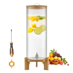 Dryckesdispenser 13L, Fester Glasdispenser, inkluderar Stativ, Idealisk för Hem och Evenemang
