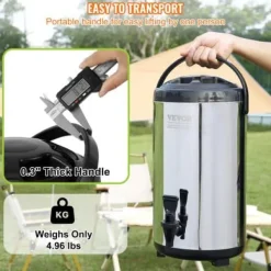 Dryckesdispenser, 24x47,5 cm, rostfritt stål, isolerad