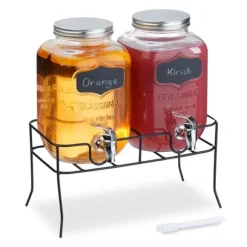 Dryckesdispenser-set, 37x33x24 cm, Klar