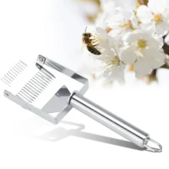 Dubbelnålad rostfritt stål bikupa avtäckningsgaffel skrapa spade biodling biodlare verktyg