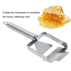 Dubbelnålad rostfritt stål bikupa avtäckningsgaffel skrapa spade biodling biodlare verktyg