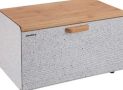 DUBBELSIDIG BRÖDLÅDA I STÅL OCH TRÄ KLAUSBERG KB-7466 VIT