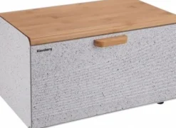 DUBBELSIDIG BRÖDLÅDA I STÅL OCH TRÄ KLAUSBERG KB-7466 VIT