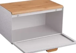 DUBBELSIDIG BRÖDLÅDA I STÅL OCH TRÄ KLAUSBERG KB-7466 VIT