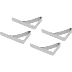 Dukklämmor i rostfritt stål - set med 4, halksäkra bordshållare, 10,5*7 cm