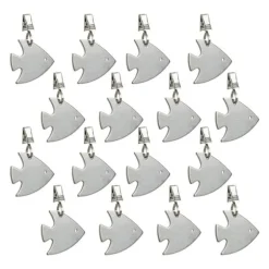 Duktyngder, Fiskdesign, 7.5x6x1 cm, Silver