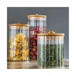 ECARLA beholder med bølgede vægge, sukkerskål 550ml SZK167