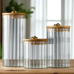 ECARLA beholder med bølgede vægge, sukkerskål 550ml SZK167