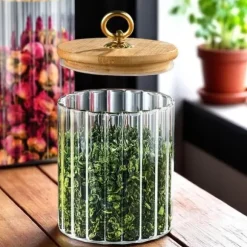 ECARLA beholder med bølgede vægge, sukkerskål 550ml SZK167