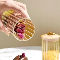 ECARLA beholder med bølgede vægge, sukkerskål 550ml SZK167