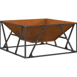 Eldstad Brun 80 x 80 x 40 cm Väderbeständig stål