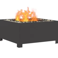 Eldstad Svart 60 x 60 x 30 cm Stål