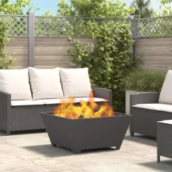 Eldstad Svart 80 x 80 x 40 cm Stål