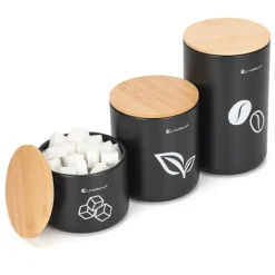 Elegant brödbox E-6060 med förvaringsbehållare svart