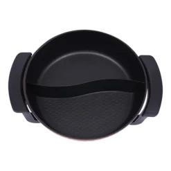 Elektrisk gryta, 1,59 gallons kapacitet, 12,2 tum diameter, 5 justerbara temperaturer, hög effektivitet värmning