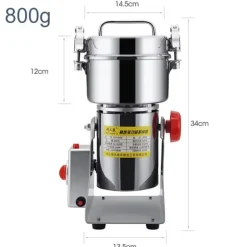 Elektrisk Kaffekvarn, 800g Kapacitet, Superfin Malning, 25000 rpm Hastighet,800g 220v EU-kontakt