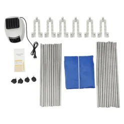 Elektrisk klädtork - Portabelt torkskåp - Pekskärm - 1200–1500 W - PTC-uppvärmning - Timer 0–240 min - Bärkapacitet 30 kg - IPX1 - Blå