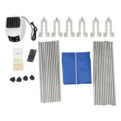 Elektrisk klädtork - Portabelt torkskåp - Pekskärm - 1200–1500 W - PTC-uppvärmning - Timer 0–240 min - Bärkapacitet 30 kg - IPX1 - Blå