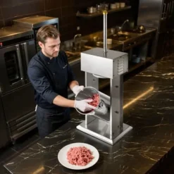 Elektrisk korvstoppare, 12 L, 39x29,5x77 cm, rostfritt stål