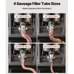 Elektrisk korvstoppare, 12 L, 39x29,5x77 cm, rostfritt stål