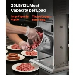 Elektrisk korvstoppare, 12 L, 39x29,5x77 cm, rostfritt stål