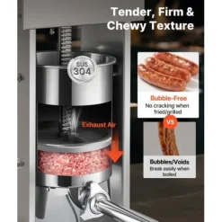 Elektrisk korvstoppare, 12 L, 39x29,5x77 cm, rostfritt stål