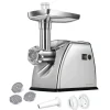 Elektrisk köttkvarn i rostfritt stål, med korvstopparutrustning MPM MMM-07M 1800W Silver 01054