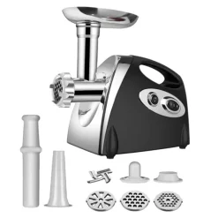 Elektrisk Köttkvarn, Tungt Utförande, Rostfritt Stål,Svart