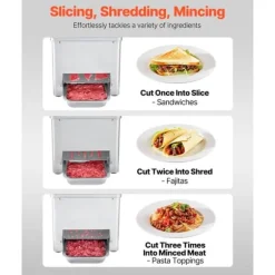 Elektrisk Köttskärare 550W, Kommersiell Skärmaskin, Kraftfull & Effektiv, Ideal för Köttbearbetning