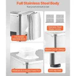 Elektrisk Köttskärare 550W, Kommersiell Skärmaskin, Kraftfull & Effektiv, Ideal för Köttbearbetning