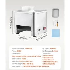 Elektrisk Köttskärare 550W, Kommersiell Skärmaskin, Kraftfull & Effektiv, Ideal för Köttbearbetning
