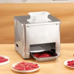 Elektrisk Köttskärare 550W, Kommersiell Skärmaskin, Kraftfull & Effektiv, Ideal för Köttbearbetning