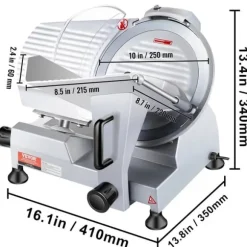 Elektrisk Matberedare, Justerbar Tjocklek, Hållbar Aluminiumkonstruktion,240W