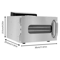 Elektrisk Mattork, 6-Lagers Kapacitet, Temperaturkontroll, Tidsinställningar,Silverfärgad