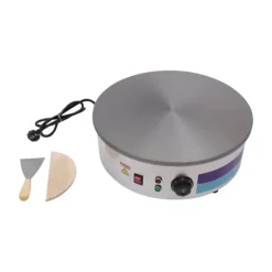 Elektrisk pannkakslagg, rostfritt stål, nonstick varm platta, konstant temperatur,VIT