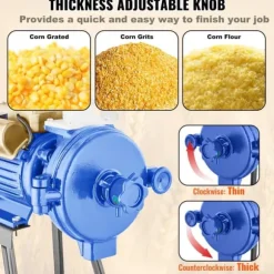 Elektrisk spannmåls kornkvarn 3000W, majs och vete, hög effekt, effektiv malning, kompakt design för köket