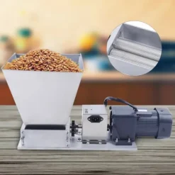 Elektrisk spannmålskvarn - Maltkross - 60 W - 75 rpm - 9 kg - 51×25×22 cm - För korn, vete, majs - Silver