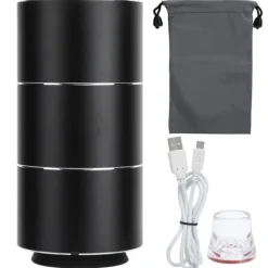 Elektrisk Vakuumförseglare Pump Bärbar Mini Hushållsförseglingsförpackningsenhet Svart med USB-strömkabel