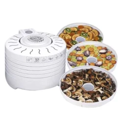 El-elektrisk torkare, 5 uttöjbara plattor på 28 cm MPM MSG-01 250W Vit 07119