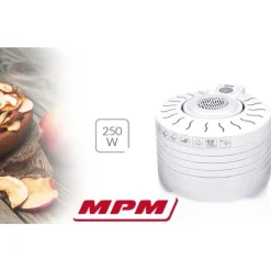 El-elektrisk torkare, 5 uttöjbara plattor på 28 cm MPM MSG-01 250W Vit 07119